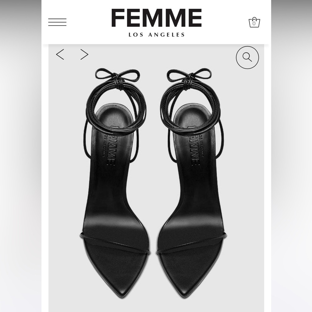 FEMME LOS ANGELES - LUCE MINIMALE BLACK HEELS